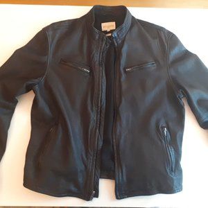 Levi’s Made & Crafted Leather Black Italy Biker Moto Jacket Size 3 (M-L)